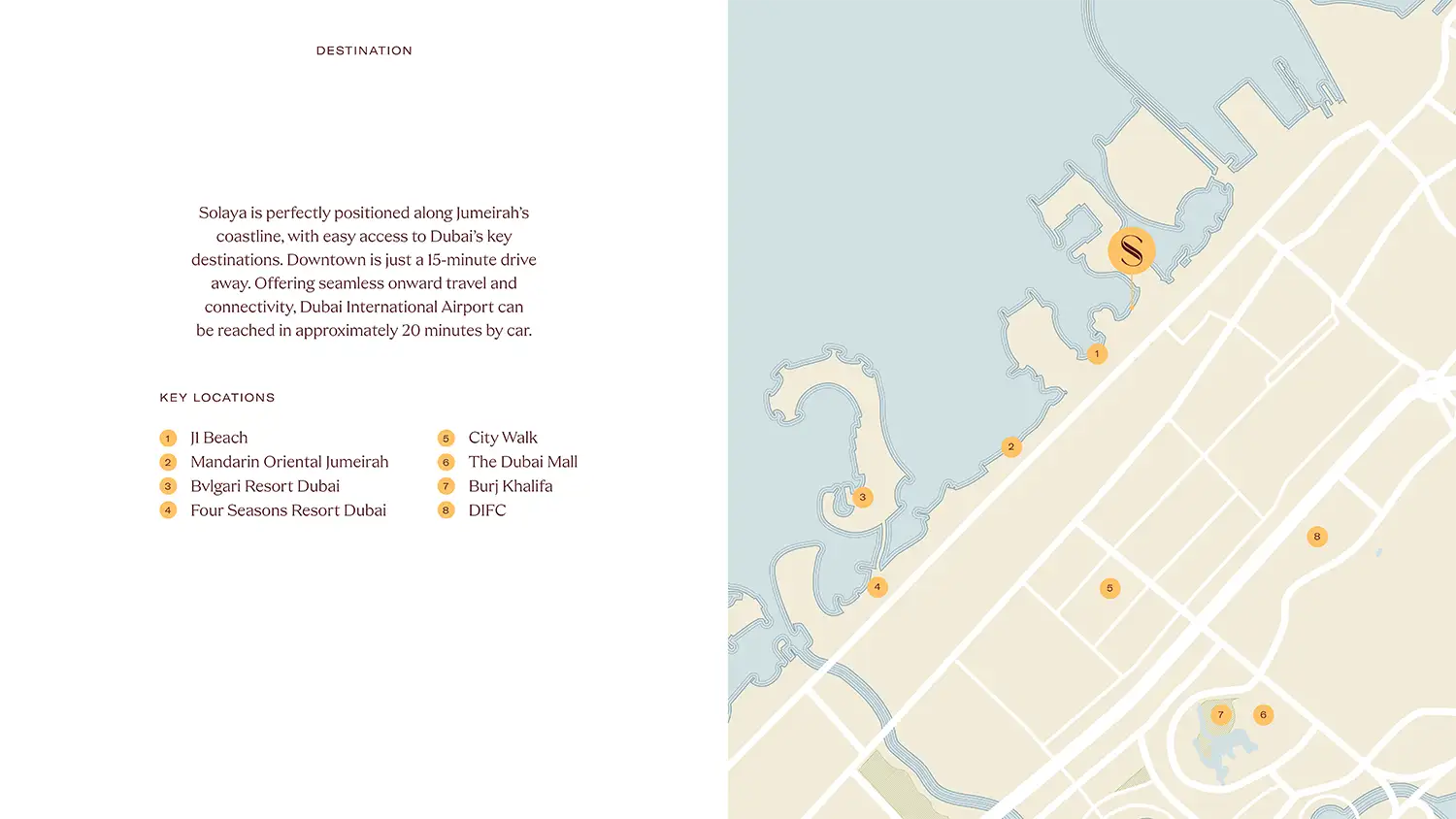 Solaya at La Mer, Jumeirah - Location