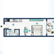 Studio apartment at Al Hamra Waterfront