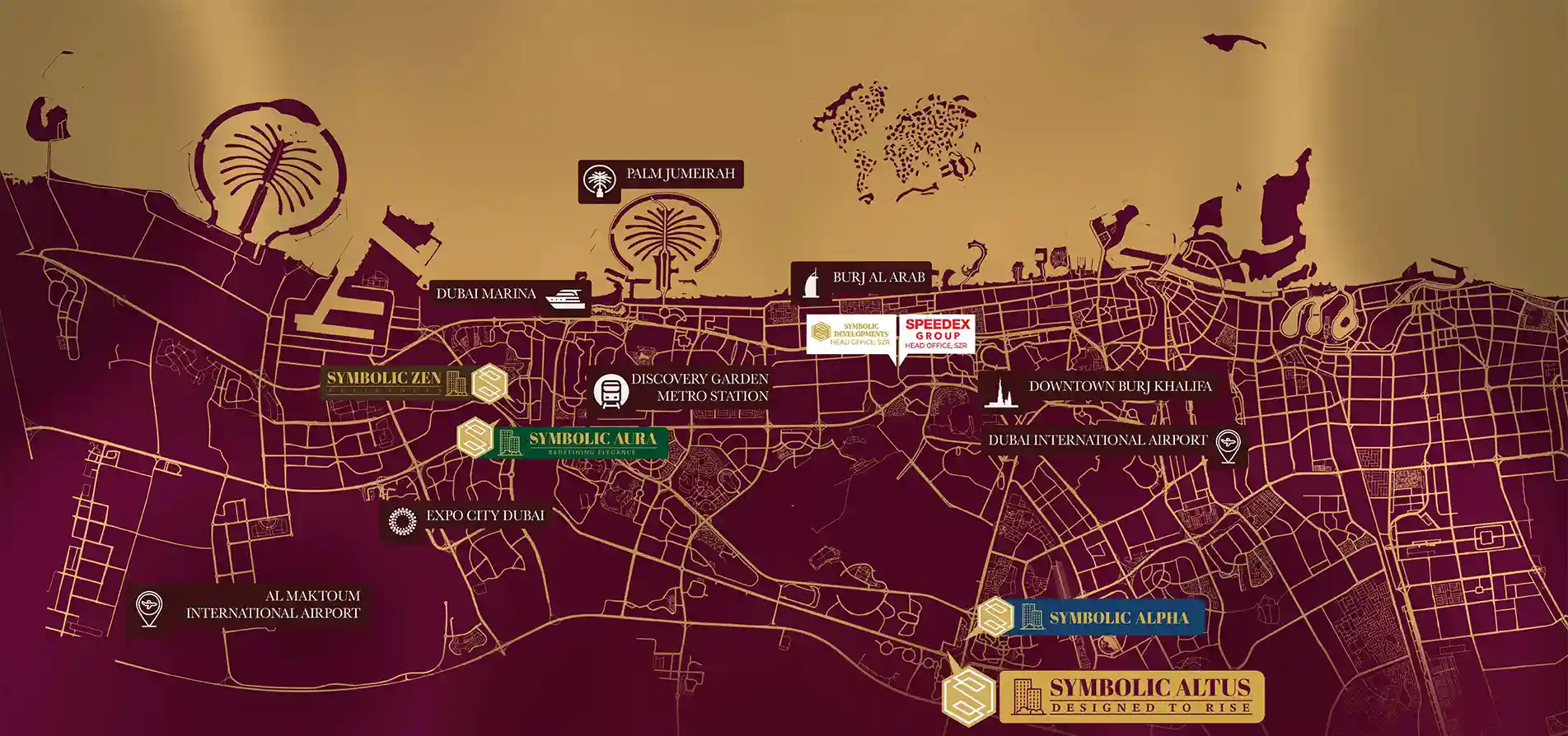 Symbolic Altus at Liwan, Dubailand Location
