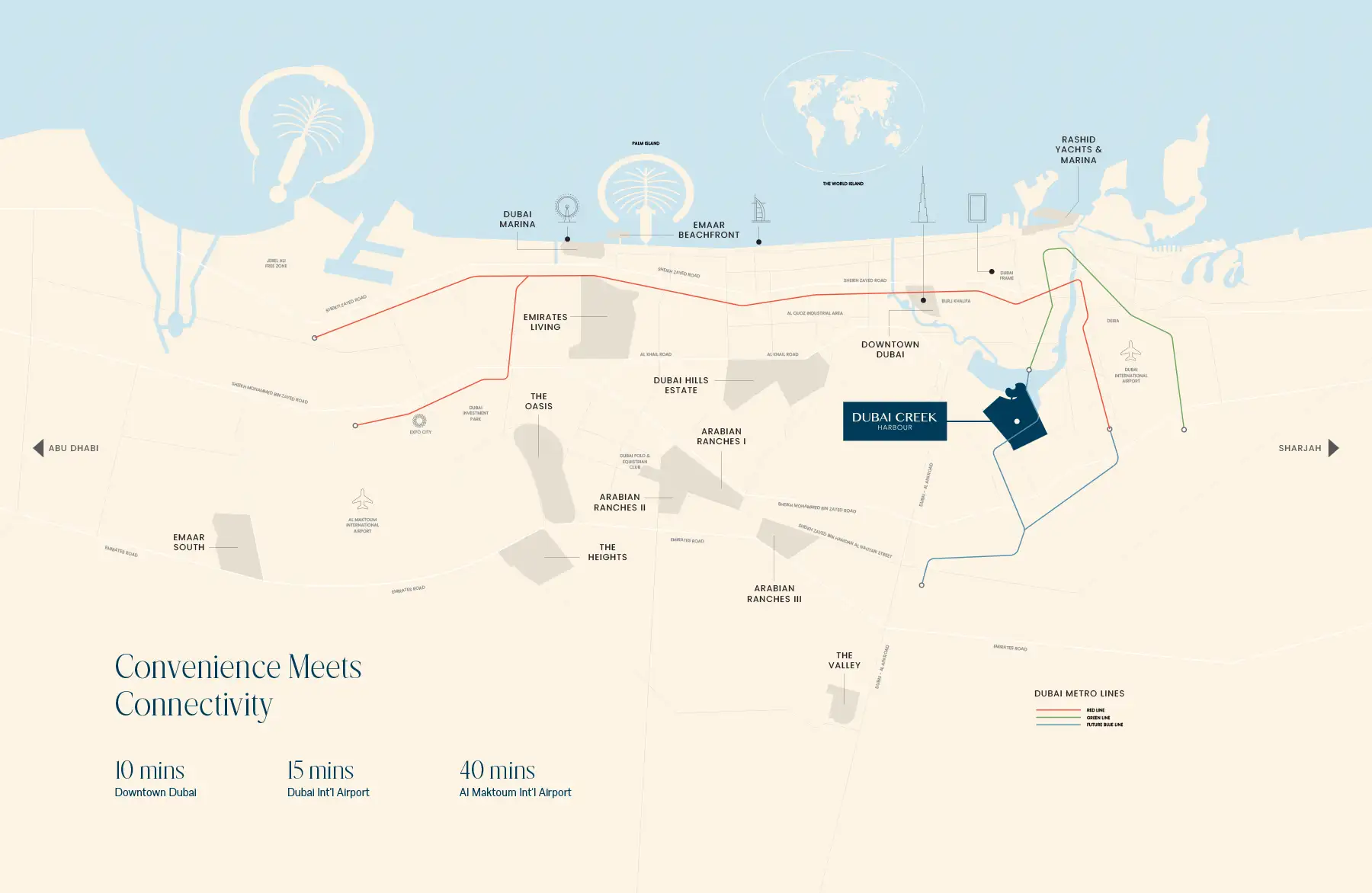 Altan at Dubai Creek Harbour Location