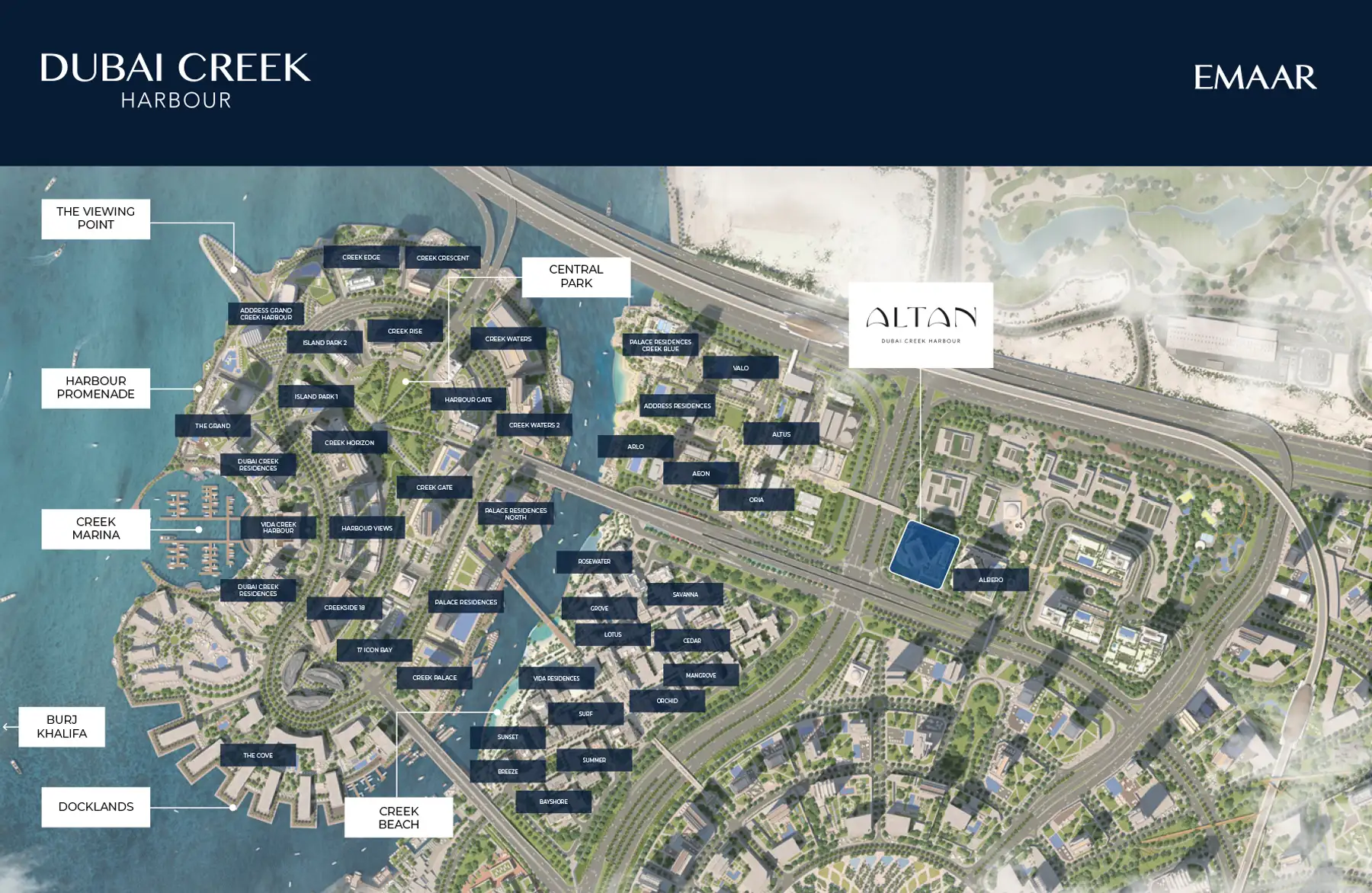 Altan at Dubai Creek Master Plan
