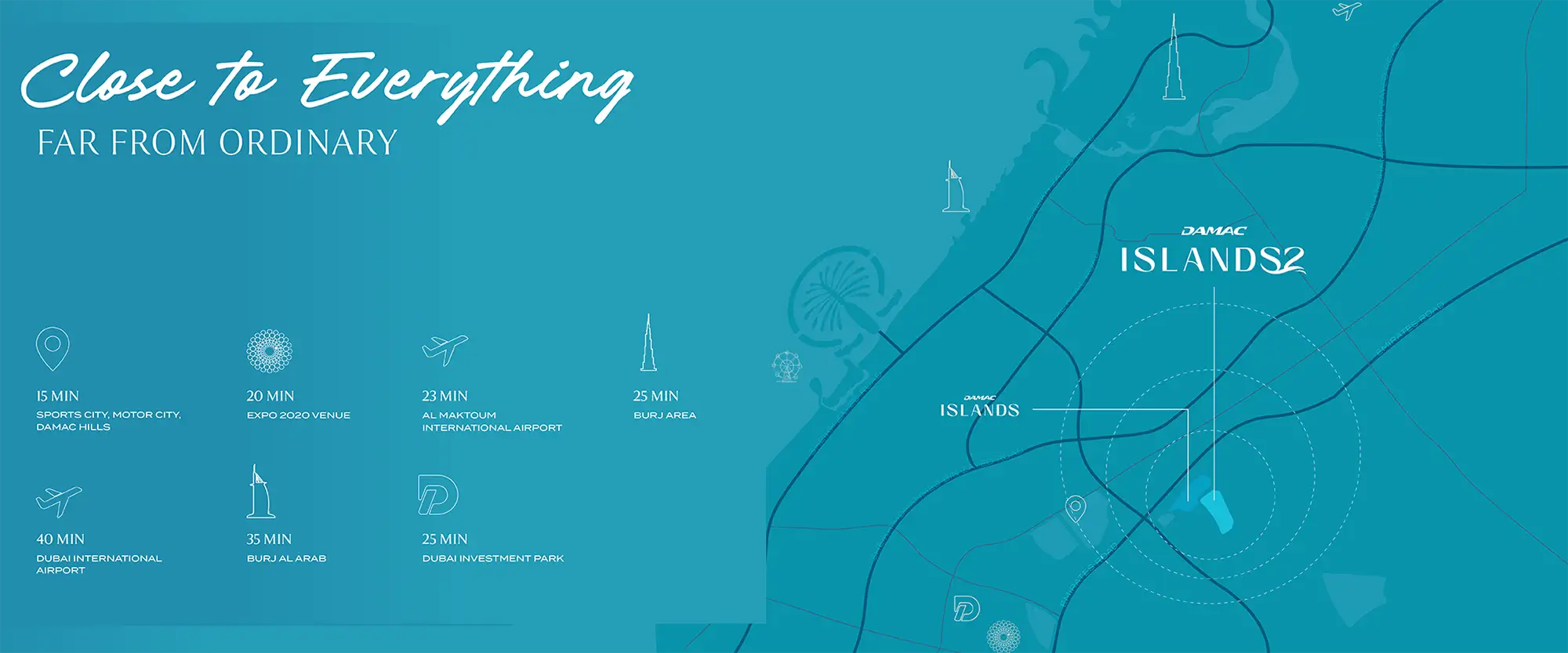 Damac Islands Phase 2 Villas and Towhouse Location