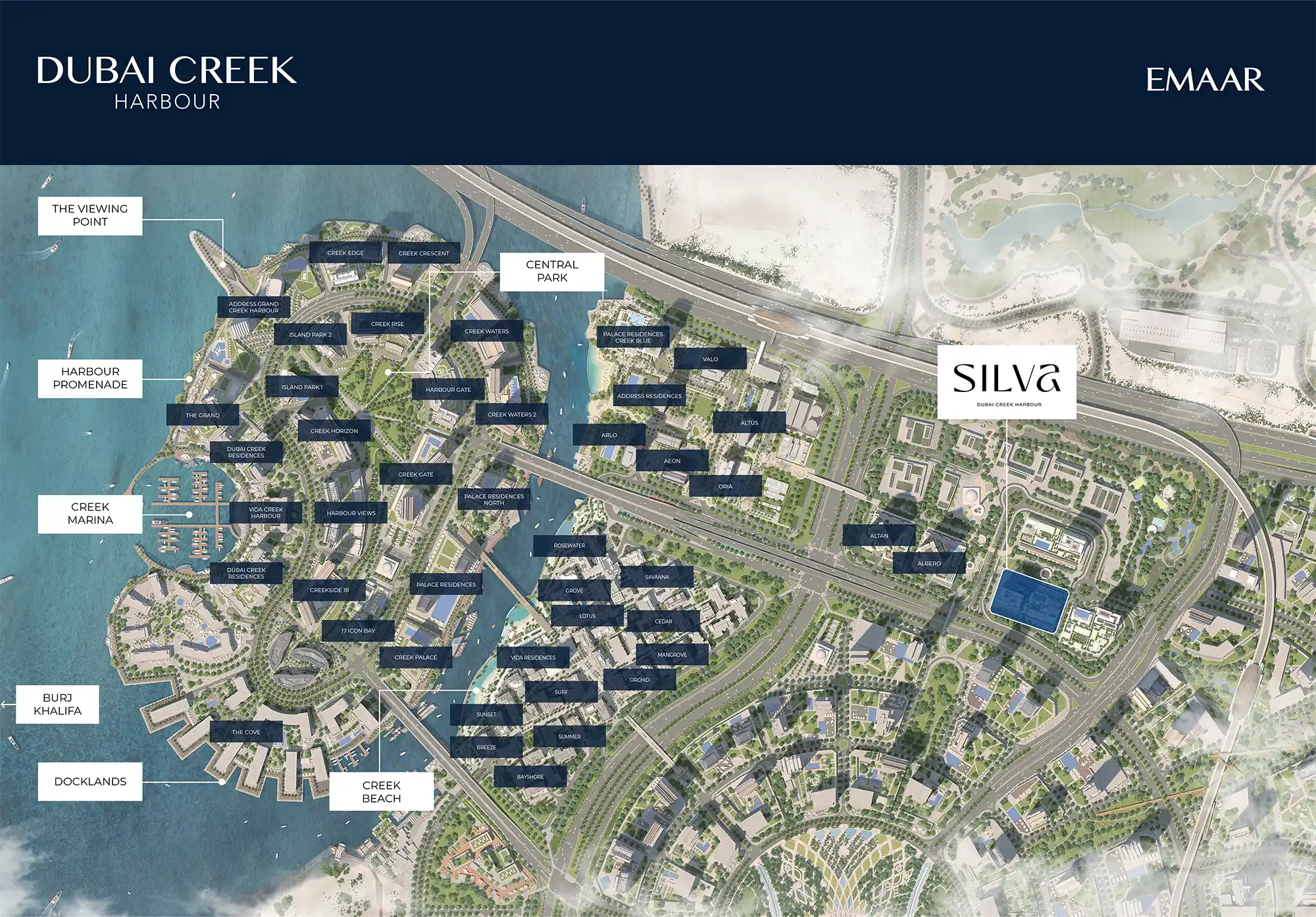 Silva at Dubai Creek Harbour Master Plan